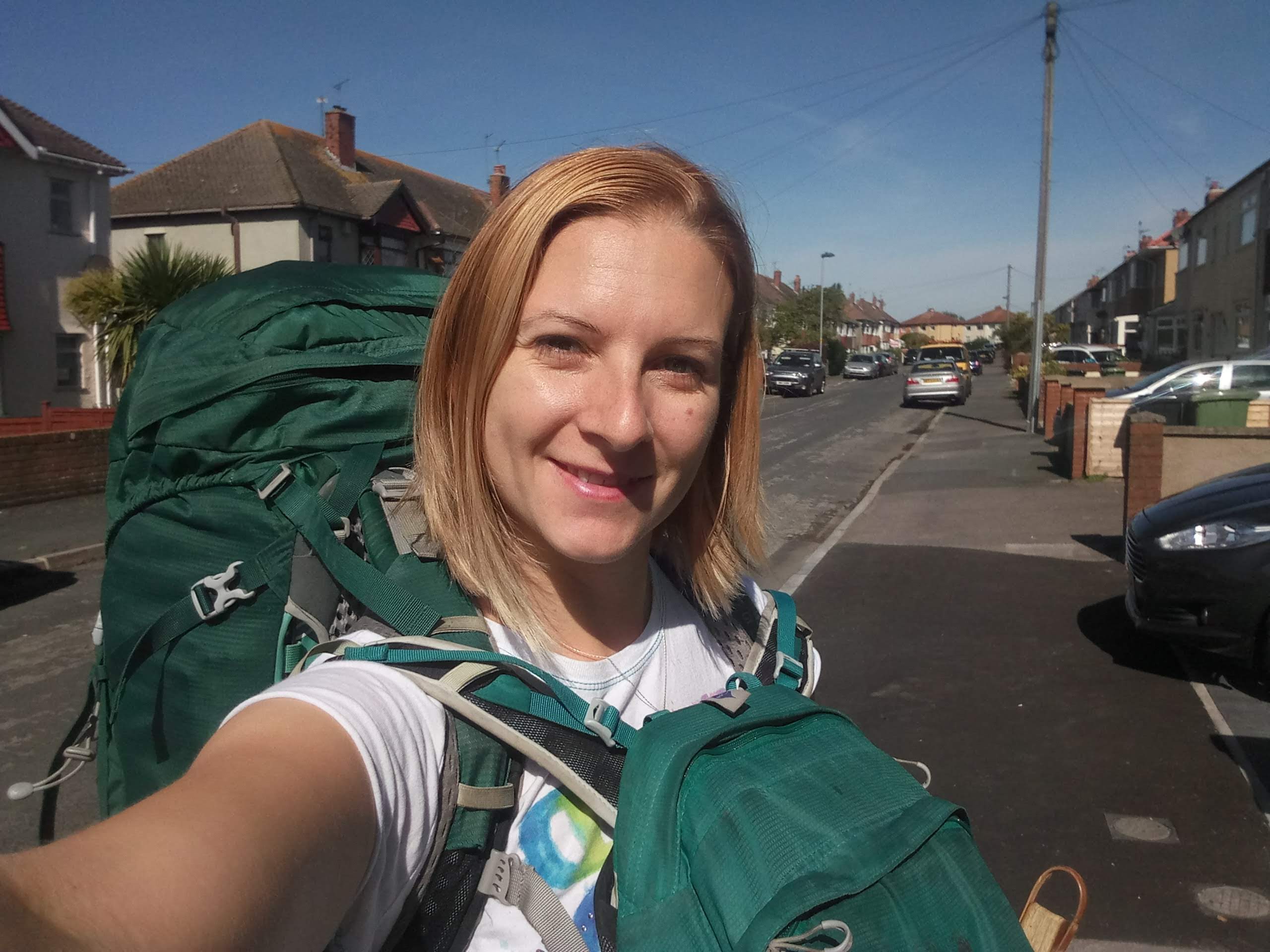 Me leaving home at the beginning of the Wandering Engineer journey