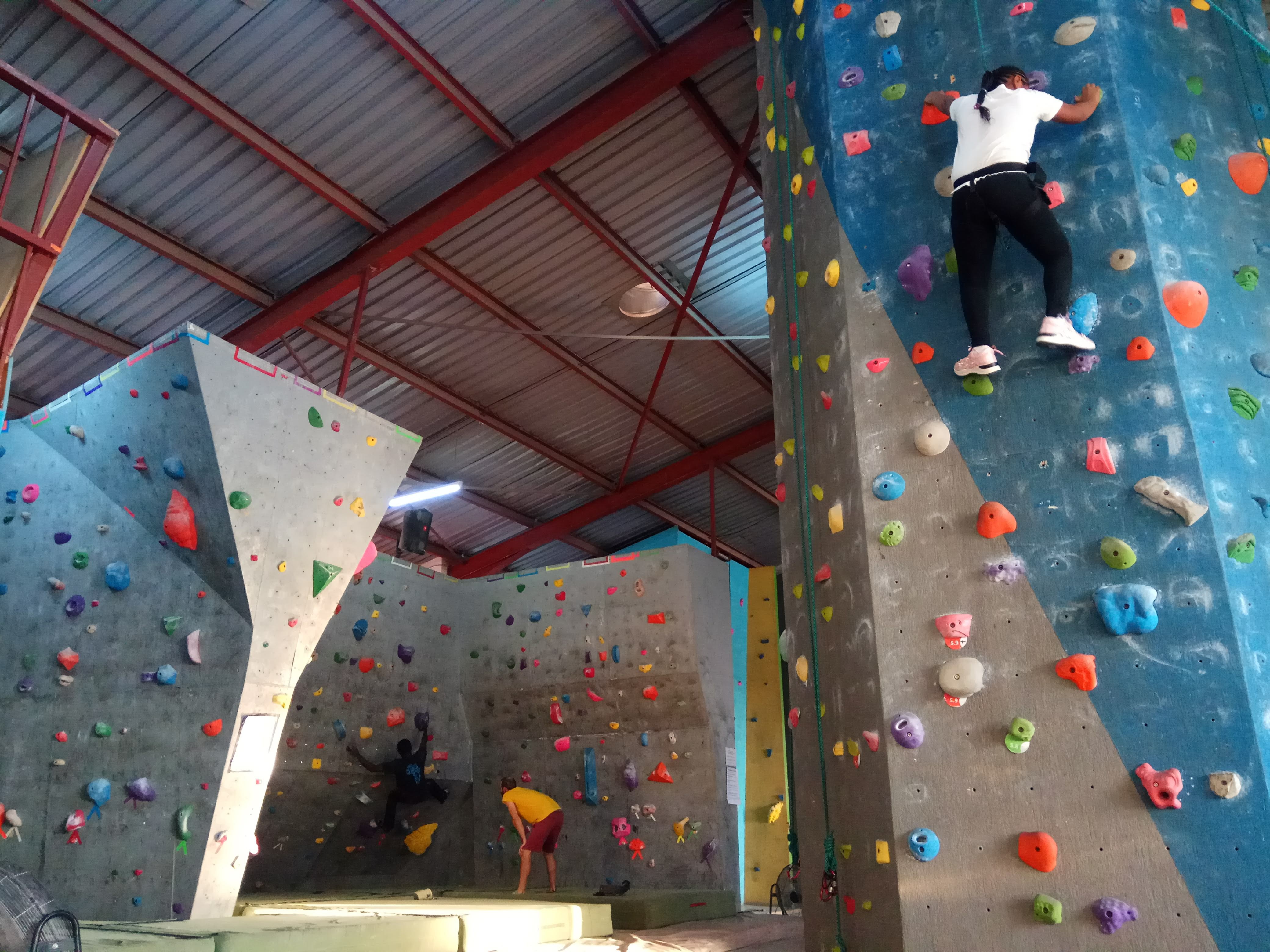 A view inside BlueSky Climbing Gym