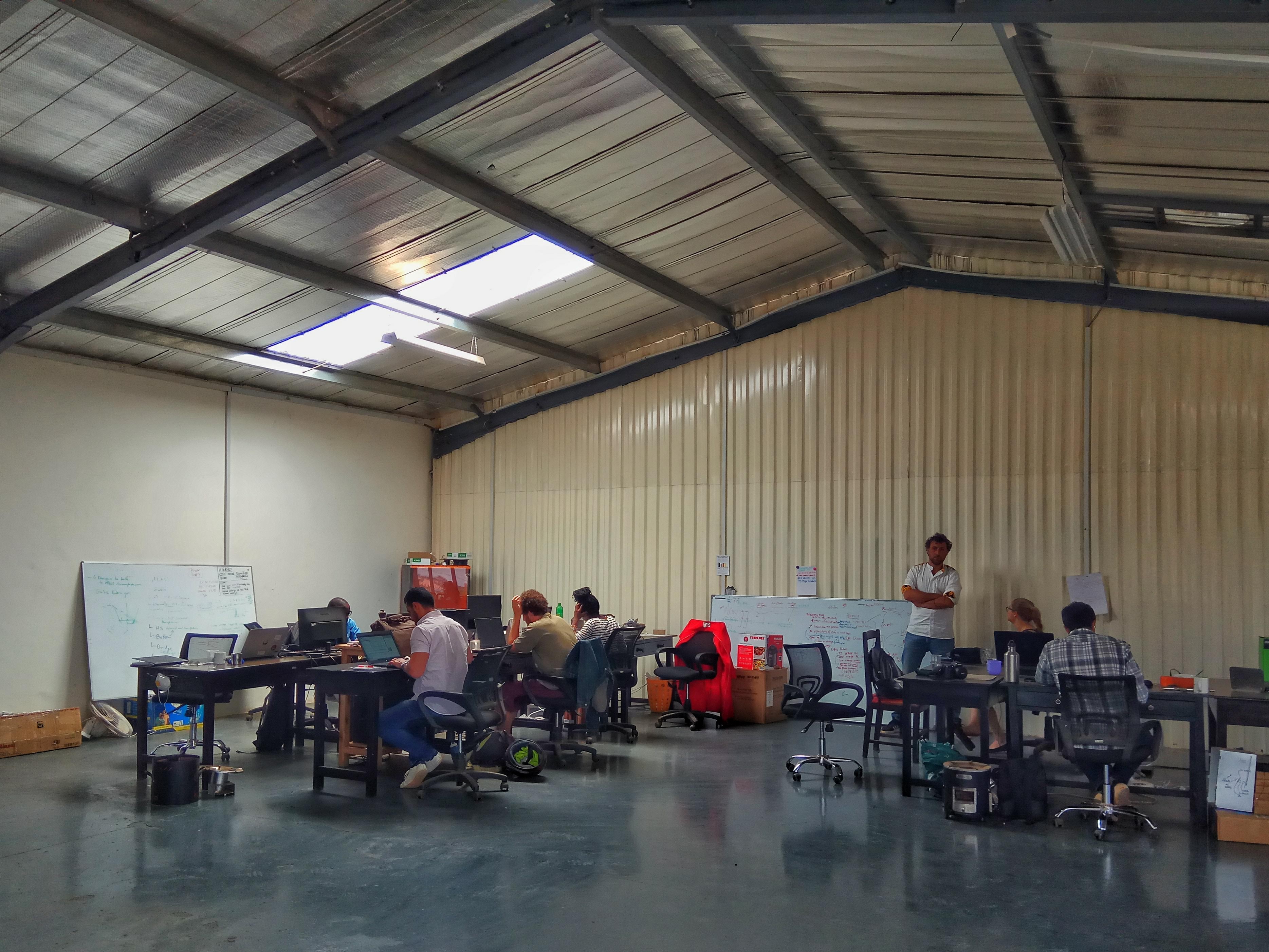 The BURN research and development team in their office