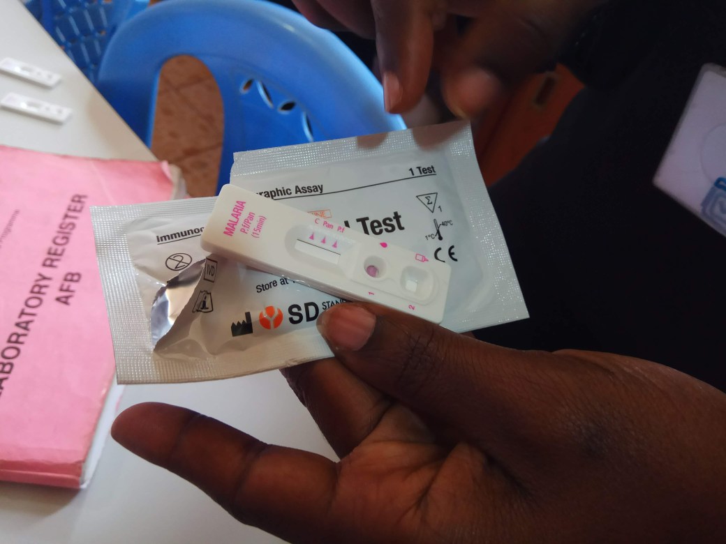 A malaria test kit
